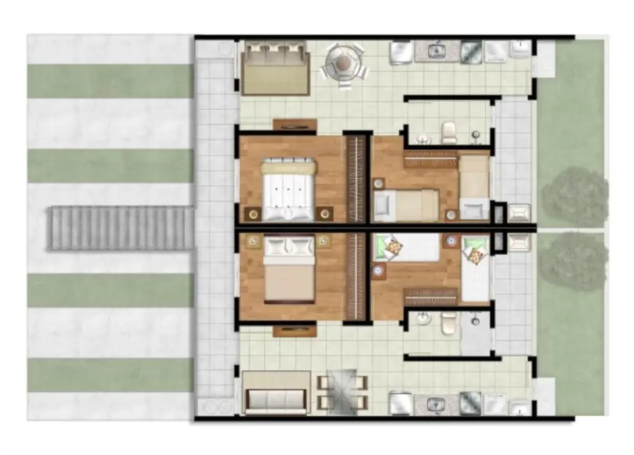 Foto 9 de Casa de Condomínio com 2 quartos à venda, 50m2 em Campo Novo, Porto Alegre - RS
