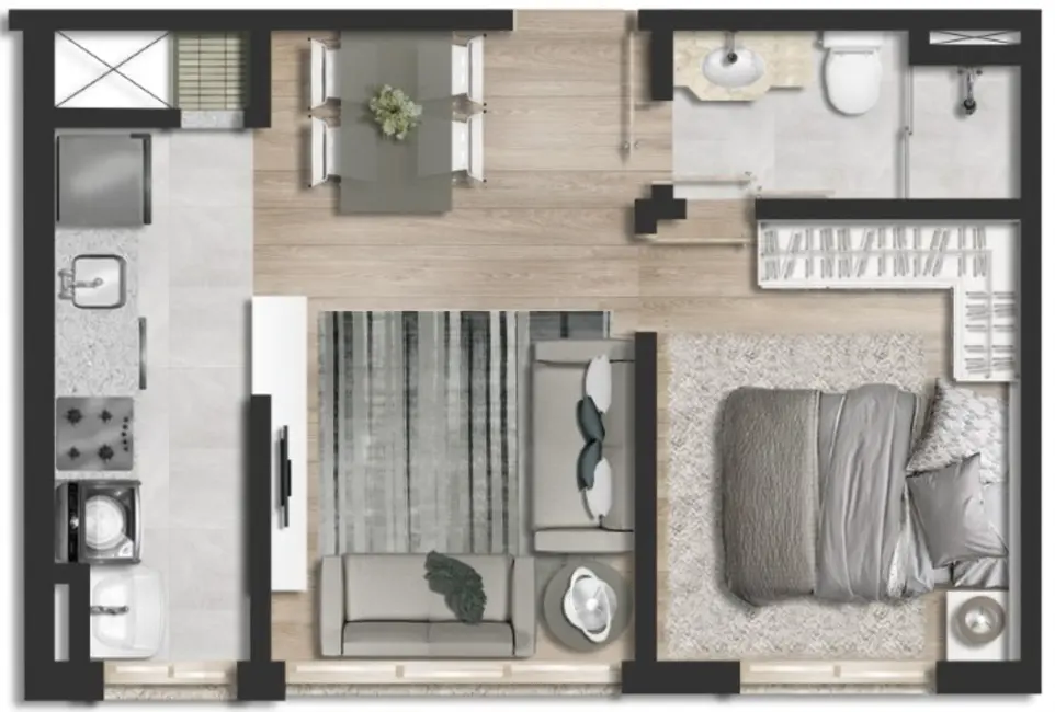 Foto 7 de Apartamento com 1 quarto à venda, 36m2 em Mont Serrat, Porto Alegre - RS