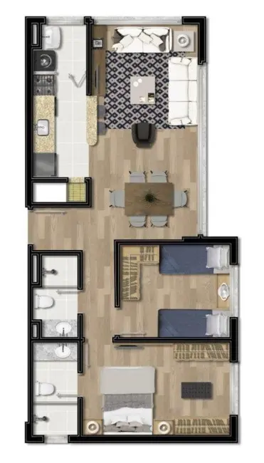 Foto 5 de Apartamento com 2 quartos à venda, 61m2 em Bom Fim, Porto Alegre - RS