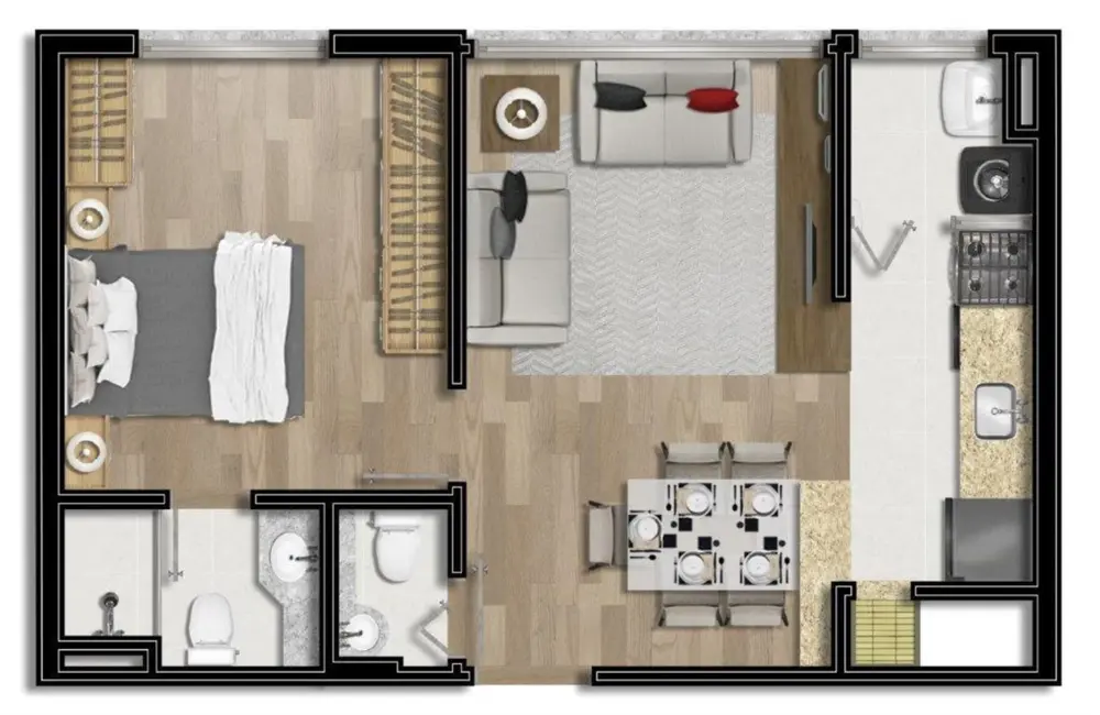 Foto 7 de Apartamento com 2 quartos à venda, 61m2 em Bom Fim, Porto Alegre - RS