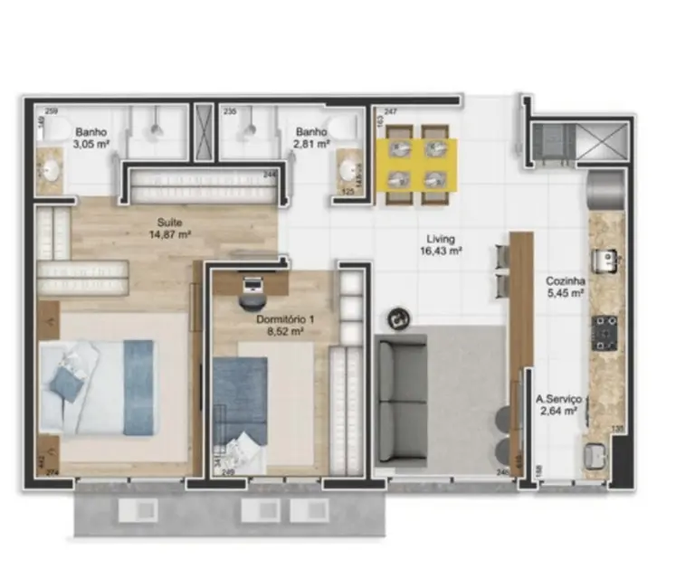 Foto 8 de Apartamento com 3 quartos à venda, 89m2 em Petrópolis, Porto Alegre - RS