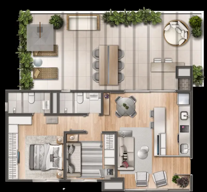 Apartamento com 2 quartos à venda, 63m2 em Menino Deus, Porto Alegre - RS - imagem 8 Foto 8 de Apartamento com 2 quartos à venda, 63m2 em Menino Deus, Porto Alegre - RS