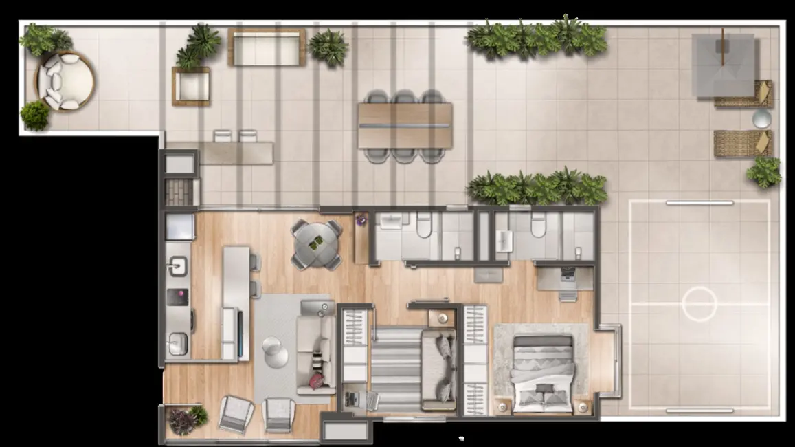 Apartamento com 2 quartos à venda, 63m2 em Menino Deus, Porto Alegre - RS - imagem 7 Foto 7 de Apartamento com 2 quartos à venda, 63m2 em Menino Deus, Porto Alegre - RS