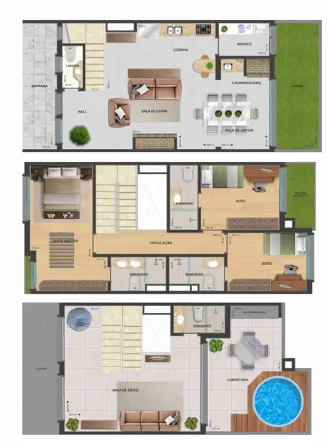 Foto 7 de Casa de Condomínio com 4 quartos à venda, 300m2 em Vila Assunção, Porto Alegre - RS