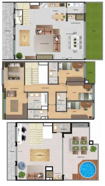 Foto 8 de Casa de Condomínio com 4 quartos à venda, 300m2 em Vila Assunção, Porto Alegre - RS