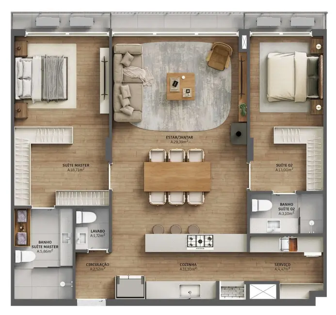 Apartamento com 3 quartos à venda, 199m2 em Menino Deus, Porto Alegre - RS - imagem 9 Foto 9 de Apartamento com 3 quartos à venda, 199m2 em Menino Deus, Porto Alegre - RS