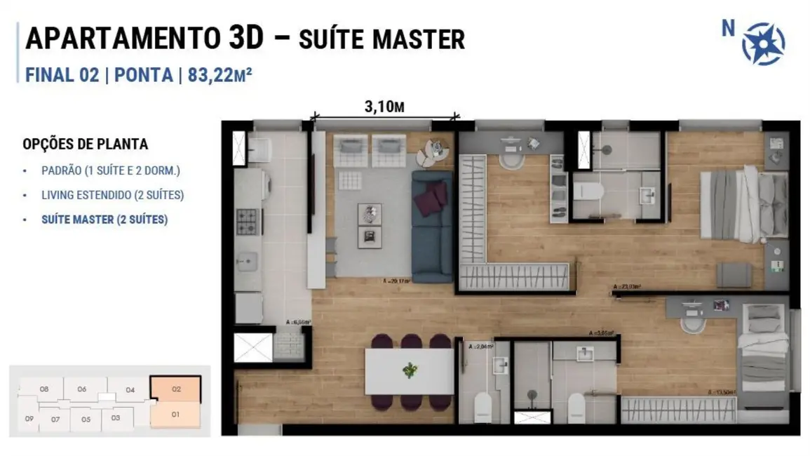 Foto 7 de Apartamento com 3 quartos à venda, 82m2 em Jardim Europa, Porto Alegre - RS