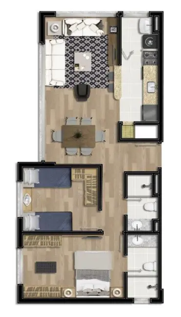 Foto 4 de Loft / Flat com 1 quarto à venda, 35m2 em Bom Fim, Porto Alegre - RS