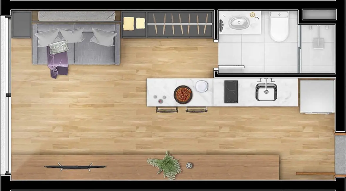 Foto 9 de Loft / Flat com 1 quarto à venda, 29m2 em Petrópolis, Porto Alegre - RS