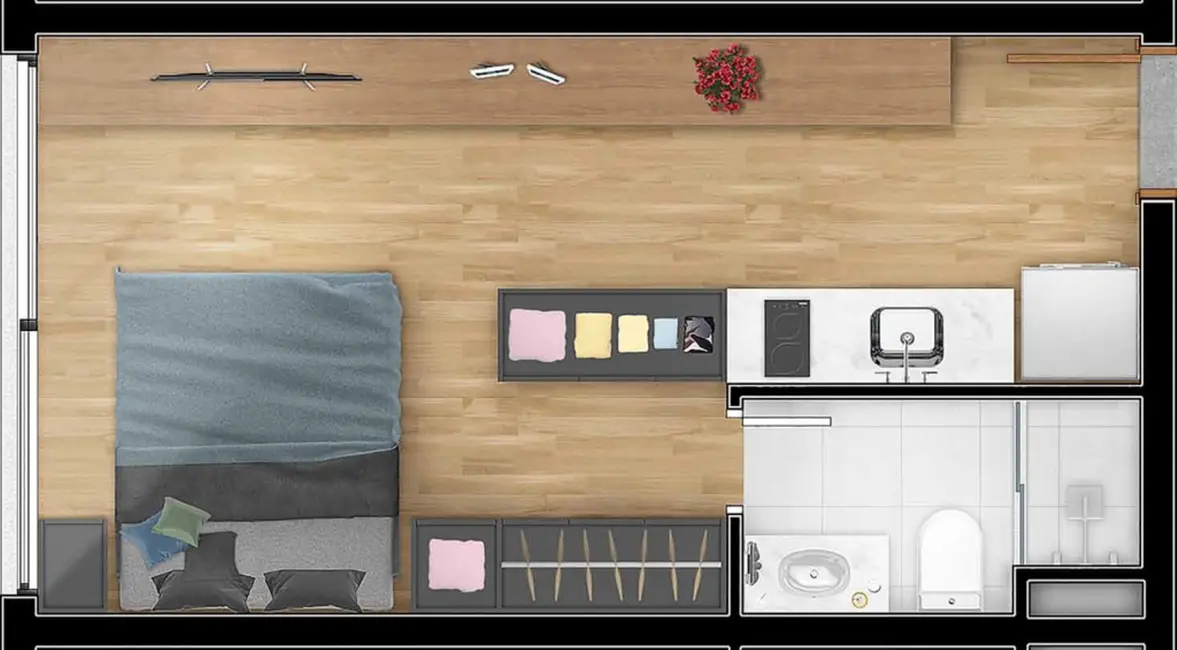 Foto 8 de Loft / Flat com 1 quarto à venda, 29m2 em Petrópolis, Porto Alegre - RS