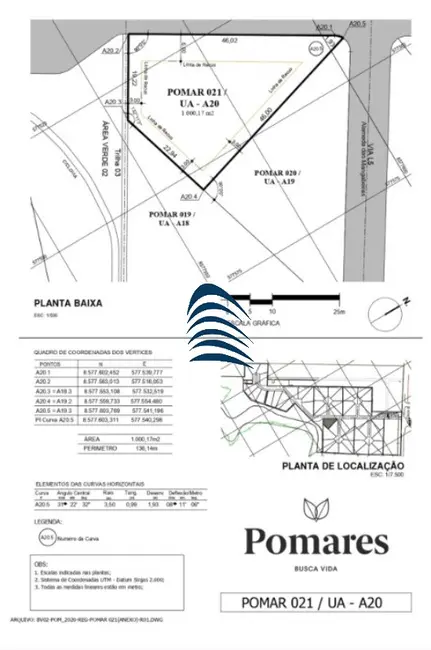 Foto 3 de Terreno / Lote à venda, 1000m2 em Camacari - BA