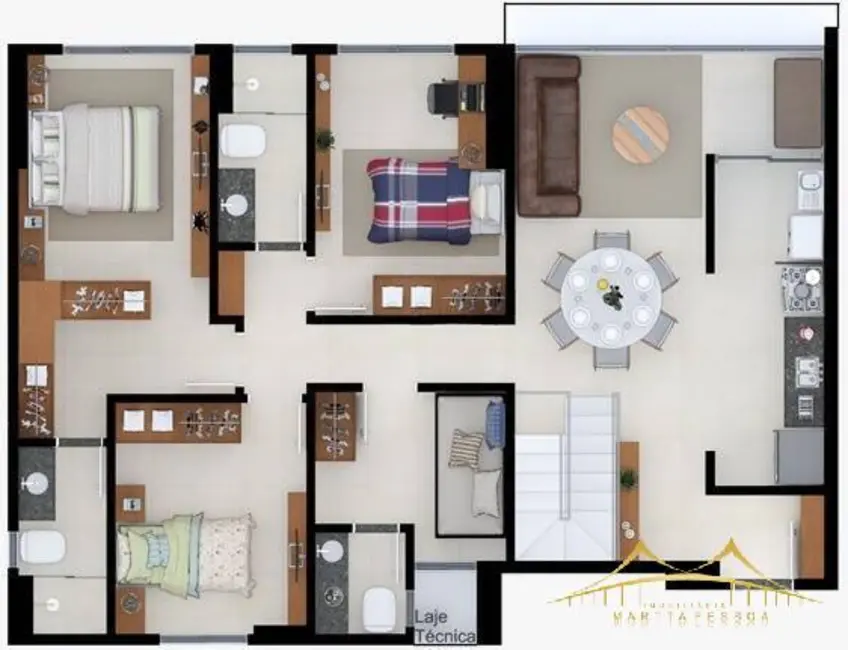 Apartamento com 3 quartos à venda e para alugar, 92m2 em Lagoa Nova, Natal - RN - imagem 3 Foto 3 de Apartamento com 3 quartos à venda e para alugar, 92m2 em Lagoa Nova, Natal - RN