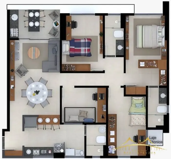 Apartamento com 3 quartos à venda e para alugar, 92m2 em Lagoa Nova, Natal - RN - imagem 4 Foto 4 de Apartamento com 3 quartos à venda e para alugar, 92m2 em Lagoa Nova, Natal - RN