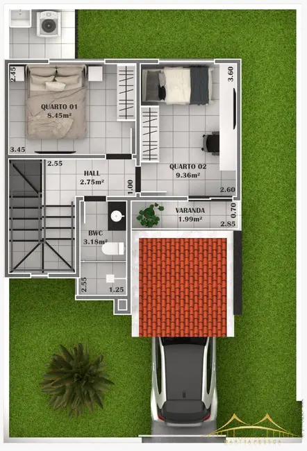 Casa com 2 quartos à venda, 74m2 em Liberdade, Parnamirim - RN - imagem 3 Foto 3 de Casa com 2 quartos à venda, 74m2 em Liberdade, Parnamirim - RN