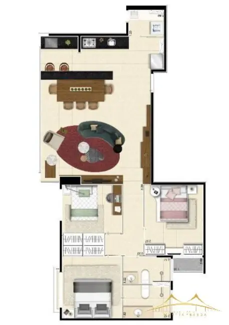 Apartamento com 3 quartos à venda, 79m2 em Ponta Negra, Natal - RN - imagem 6 Foto 6 de Apartamento com 3 quartos à venda, 79m2 em Ponta Negra, Natal - RN
