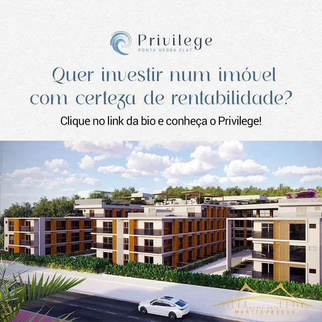 Loft / Flat com 1 quarto à venda e para alugar, 27m2 em Ponta Negra, Natal - RN - imagem 3 Foto 3 de Loft / Flat com 1 quarto à venda e para alugar, 27m2 em Ponta Negra, Natal - RN