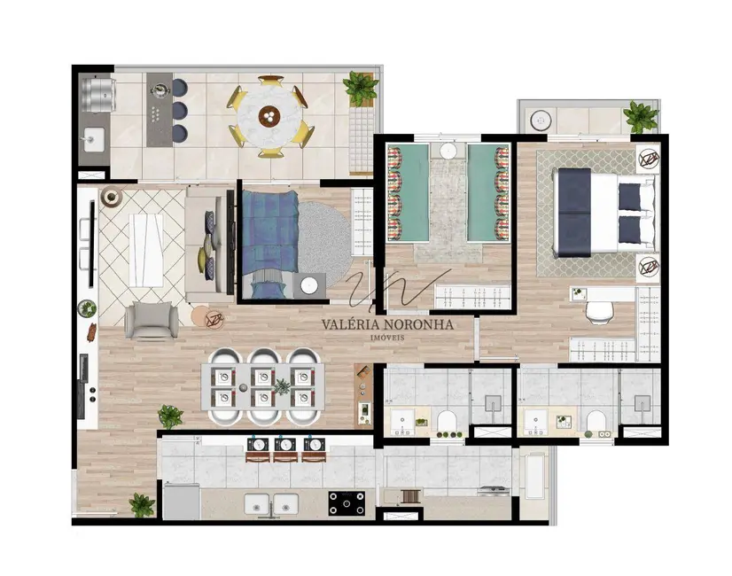 Foto 4 de Apartamento com 2 quartos à venda, 70m2 em Vila Augusta, Guarulhos - SP