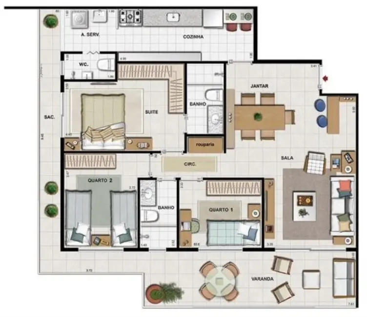 Foto 9 de Apartamento com 3 quartos à venda, 140m2 em Recreio dos Bandeirantes, Rio De Janeiro - RJ