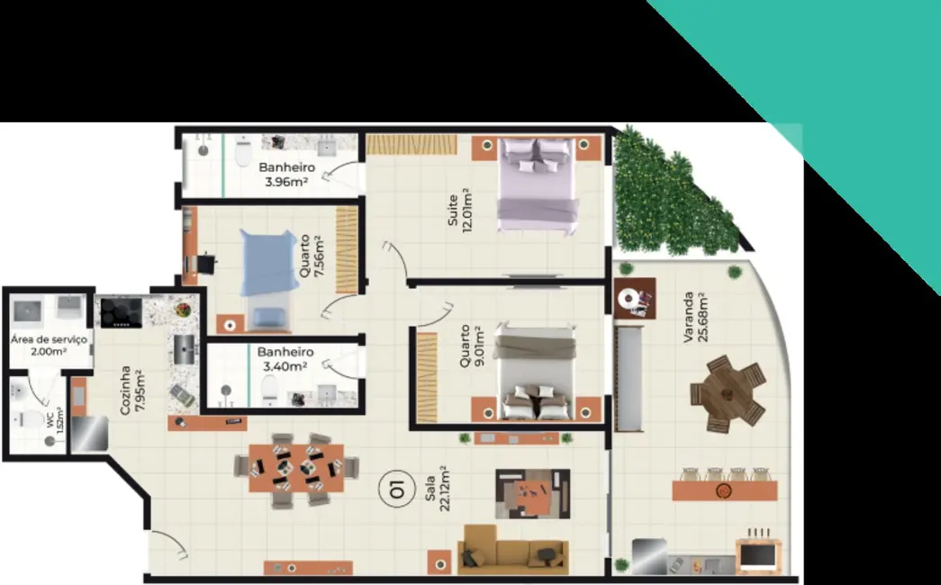 Foto 7 de Apartamento com 3 quartos à venda, 81m2 em Recreio dos Bandeirantes, Rio De Janeiro - RJ