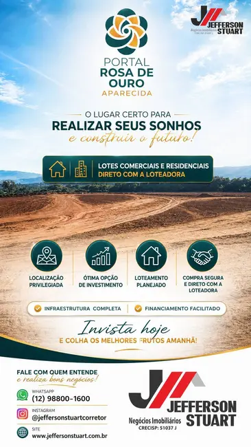 Foto 1 de Terreno / Lote à venda, 154m2 em Aparecida - SP