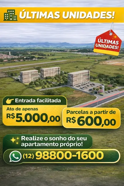 Apartamento com 2 quartos à venda, 40m2 em São Dimas, Guaratingueta - SP - imagem 1 Foto 1 de Apartamento com 2 quartos à venda, 40m2 em São Dimas, Guaratingueta - SP