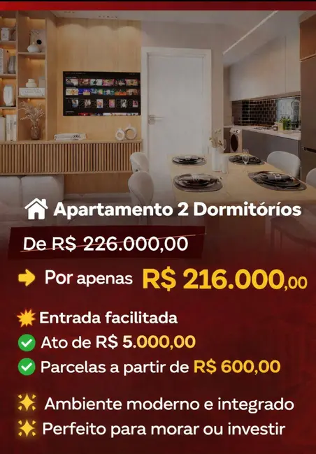 Apartamento com 2 quartos à venda, 40m2 em São Dimas, Guaratingueta - SP - imagem 2 Foto 2 de Apartamento com 2 quartos à venda, 40m2 em São Dimas, Guaratingueta - SP