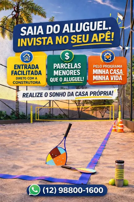 Foto 2 de Apartamento com 2 quartos à venda, 40m2 em São Dimas, Guaratingueta - SP