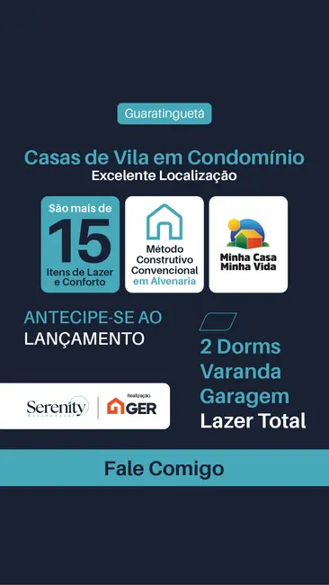 Foto 1 de Sobrado com 2 quartos à venda e para alugar, 68m2 em Guaratingueta - SP