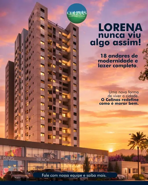 Foto 2 de Apartamento com 2 quartos à venda e para alugar, 54m2 em Cidade Industrial, Lorena - SP