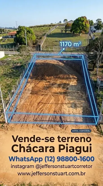 Foto 1 de Terreno / Lote à venda, 1170m2 em Chácaras Piagui, Guaratingueta - SP