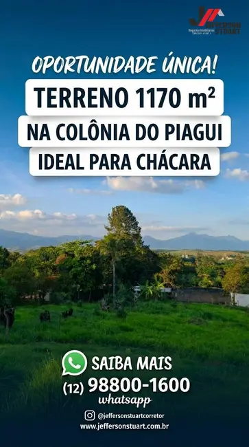Foto 2 de Terreno / Lote à venda, 1170m2 em Chácaras Piagui, Guaratingueta - SP