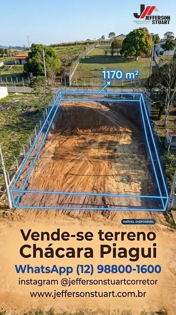 Foto 1 de Terreno / Lote à venda, 1170m2 em Chácaras Piagui, Guaratingueta - SP