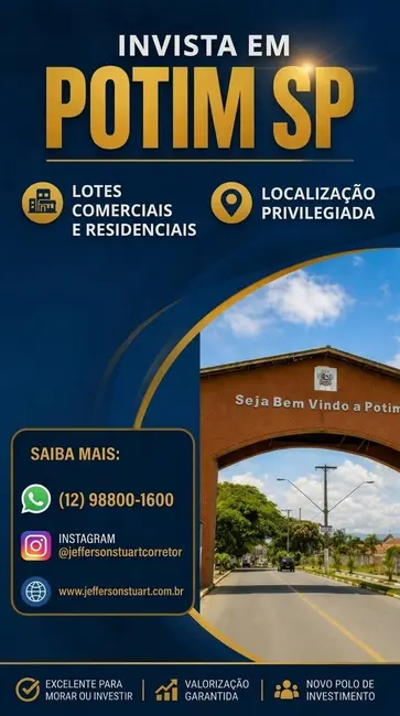 Terreno / Lote à venda, 250m2 em Potim - SP - imagem 1 Foto 1 de Terreno / Lote à venda, 250m2 em Potim - SP