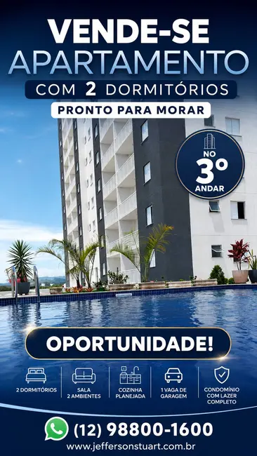 Foto 1 de Apartamento com 2 quartos à venda, 54m2 em Jardim do Vale, Guaratingueta - SP