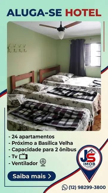 Foto 1 de Hotel / Motel com 24 quartos à venda em Centro, Aparecida - SP
