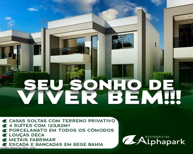 Foto 9 de Casa de Condomínio com 4 quartos à venda, 124m2 em Camacari - BA