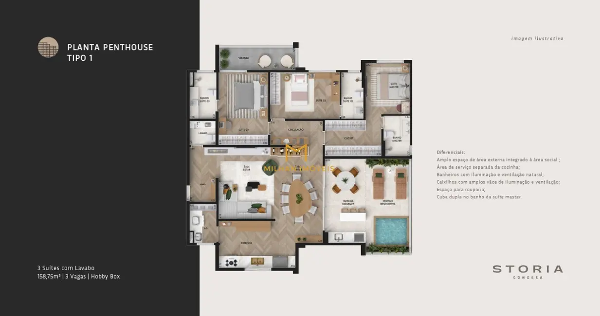 Foto 9 de Apartamento com 2 quartos à venda, 115m2 em Indaiatuba - SP