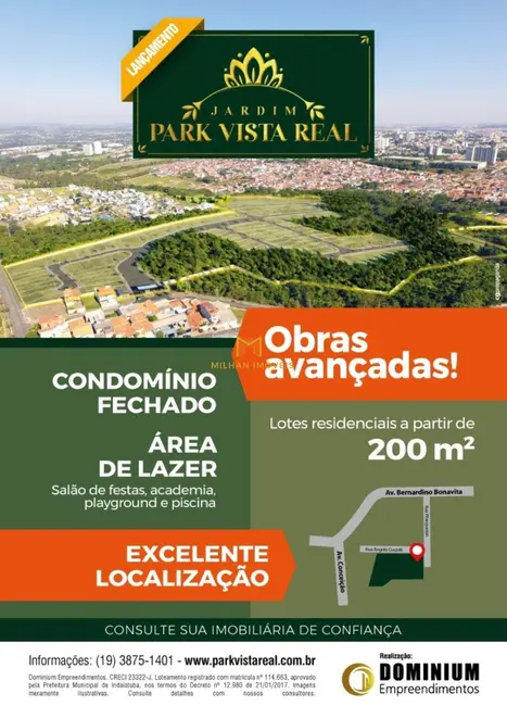 Foto 2 de Terreno / Lote à venda, 300m2 em Indaiatuba - SP