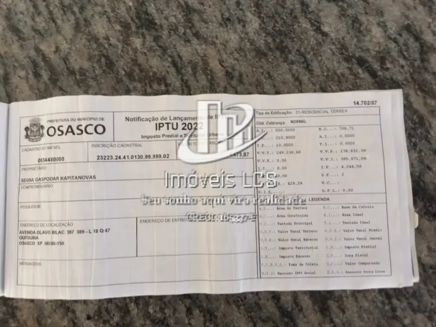 Foto 3 de Terreno / Lote à venda, 500m2 em km 18, Osasco - SP