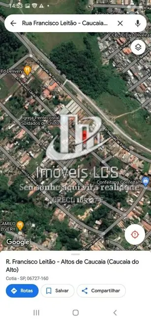 Foto 1 de Terreno / Lote à venda, 800m2 em Altos de Caucaia (Caucaia do Alto), Cotia - SP