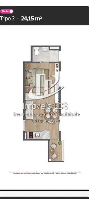 Apartamento à venda, 24m2 em Vila Buarque, São Paulo - SP - imagem 9 Foto 9 de Apartamento à venda, 24m2 em Vila Buarque, São Paulo - SP