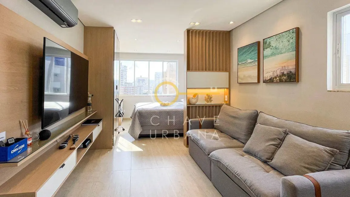 Foto 2 de Loft / Flat com 1 quarto à venda e para alugar, 45m2 em Gonzaga, Santos - SP