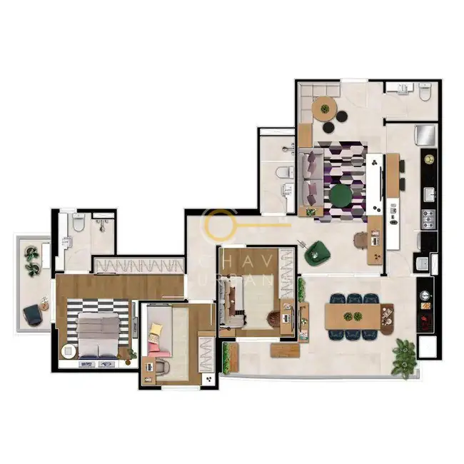 Foto 8 de Apartamento com 3 quartos à venda, 120m2 em Aparecida, Santos - SP