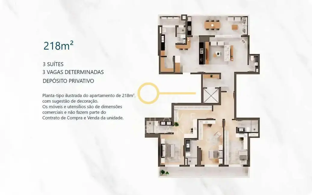 Foto 2 de Apartamento com 3 quartos à venda, 218m2 em Santos - SP
