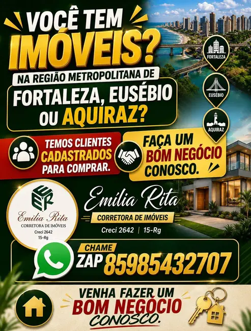 Foto 2 de Terreno / Lote à venda, 360m2 em Eusebio - CE