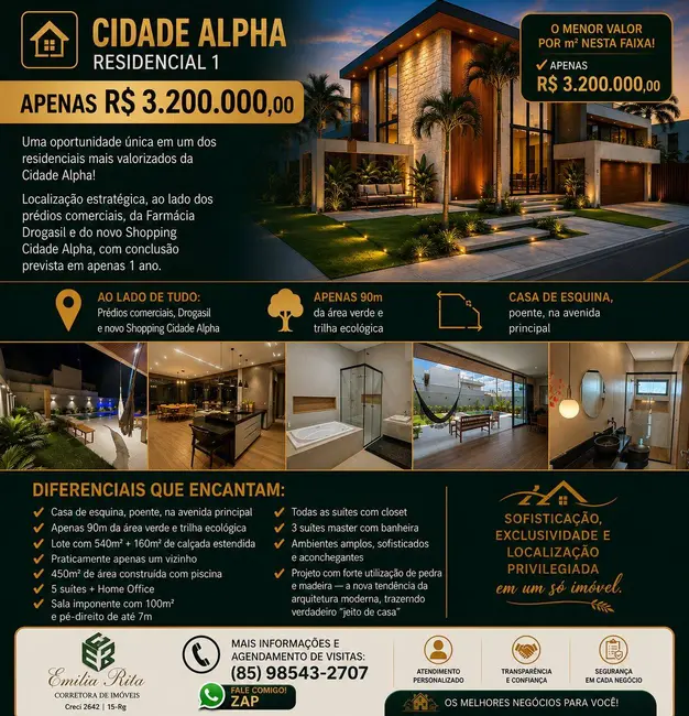 Casa com 5 quartos à venda, 450m2 em Eusebio - CE - imagem 1 Foto 1 de Casa com 5 quartos à venda, 450m2 em Eusebio - CE