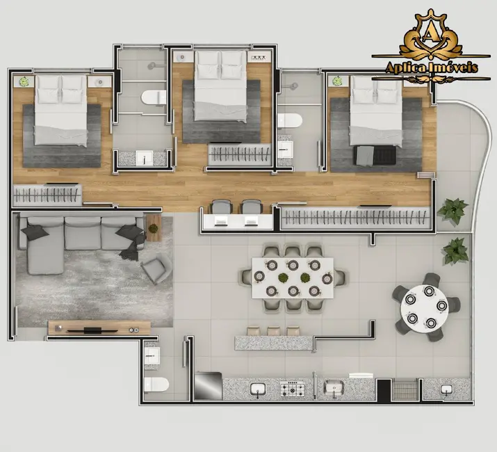 Foto 8 de Apartamento com 3 quartos à venda, 87m2 em Centro, Navegantes - SC