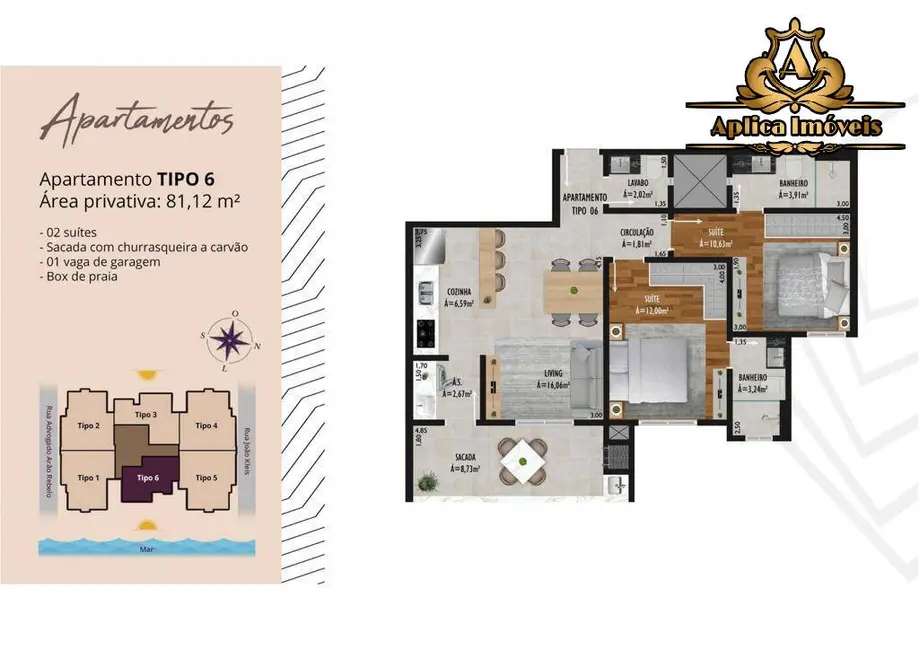 Foto 9 de Apartamento com 2 quartos à venda, 110m2 em Centro, Navegantes - SC