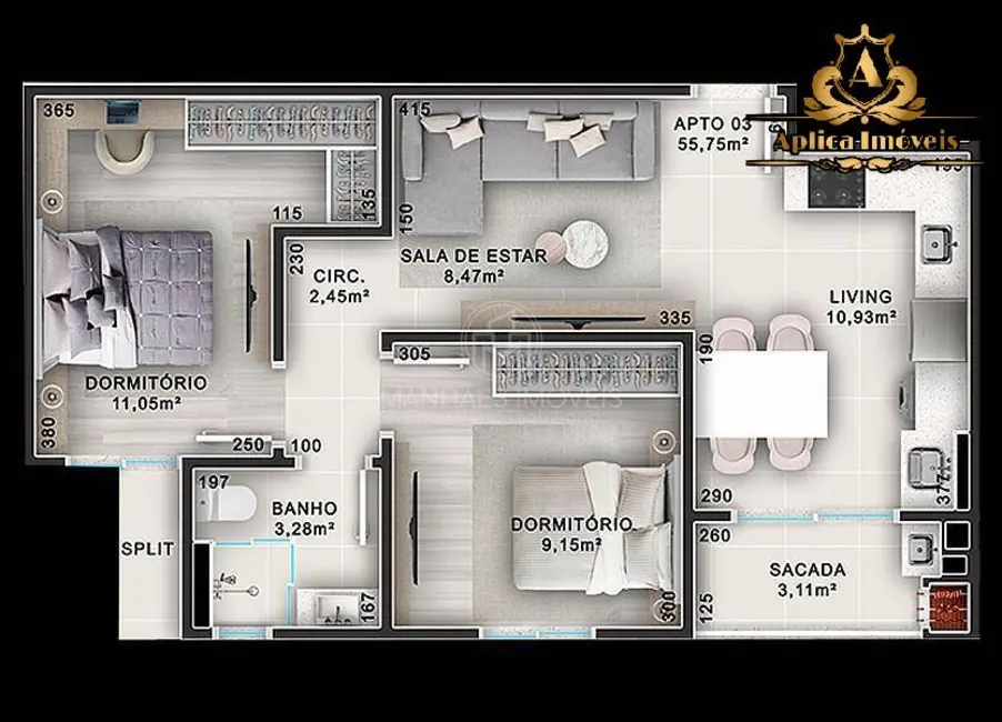 Foto 5 de Apartamento com 2 quartos à venda, 55m2 em Centro, Balneario Picarras - SC