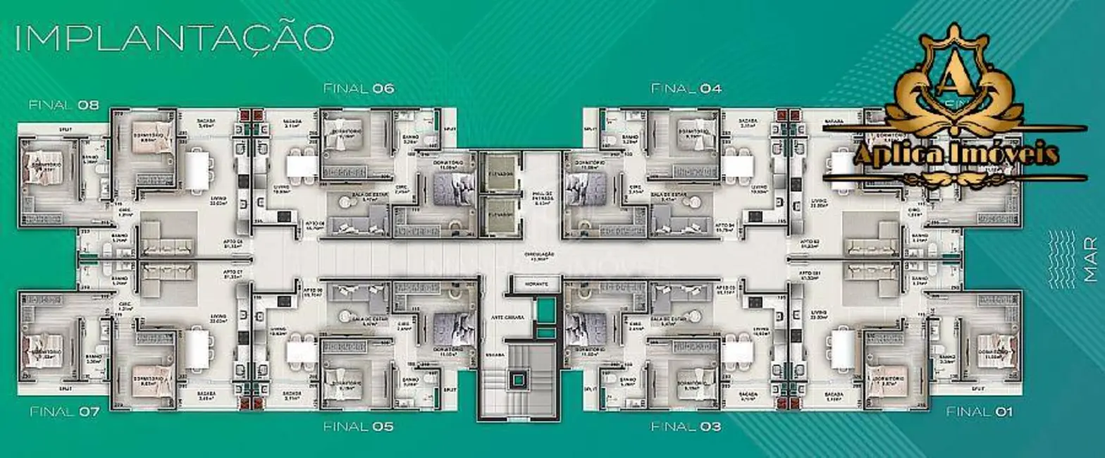 Foto 7 de Apartamento com 2 quartos à venda, 55m2 em Centro, Balneario Picarras - SC